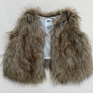 Little girl sz 5T Faux Fur Jacket Vest